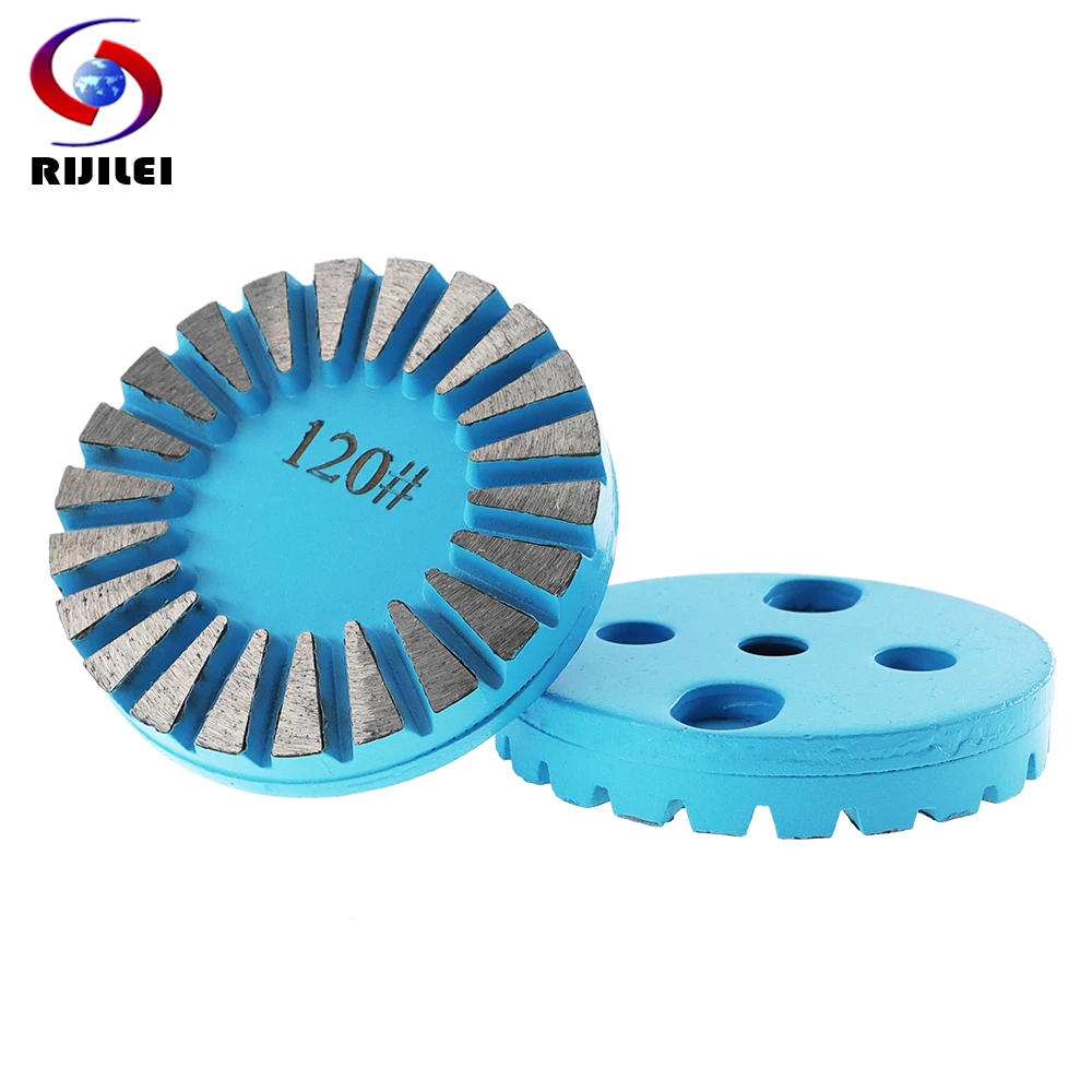 RIJILEI 3Inch Metal Grinding Pads 80mm Metal Diamond Polishing Pads Day or