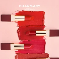 charmacy new 8 color long lasting waterproof lip sexy shiny red natural glossy moisture lipstick lip gloss makeup cosmetic