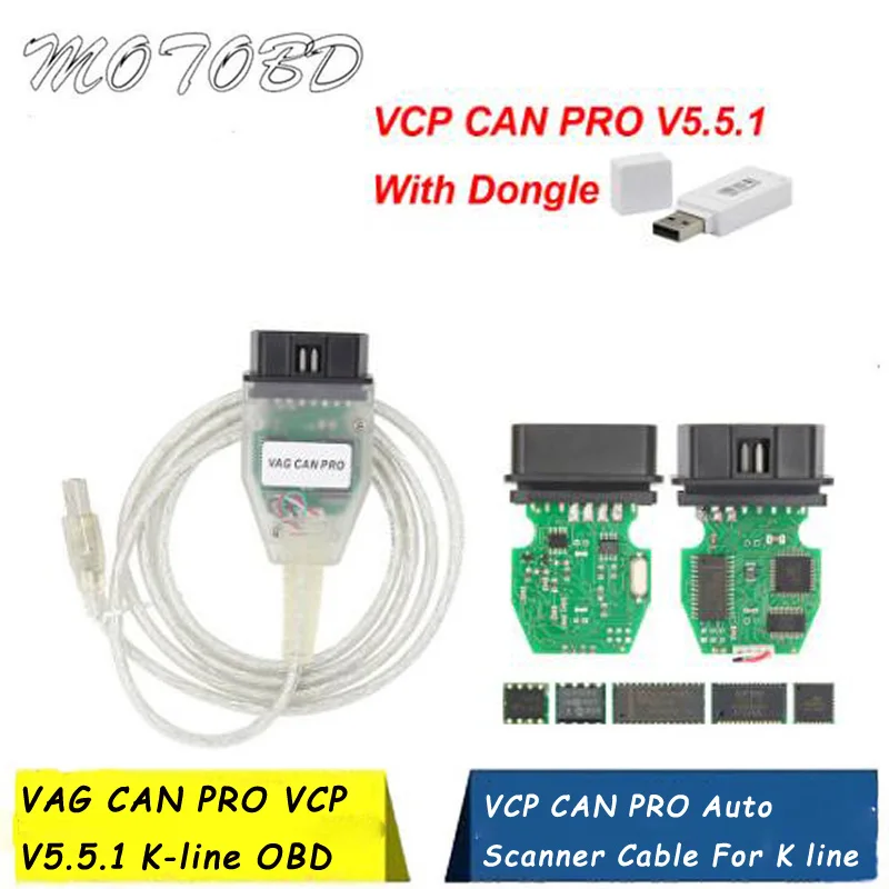 Новинка 2019 сканер VAG CAN PRO BUS + UDS K line S.W версия 5.5.1 VCP диагностический инструмент для