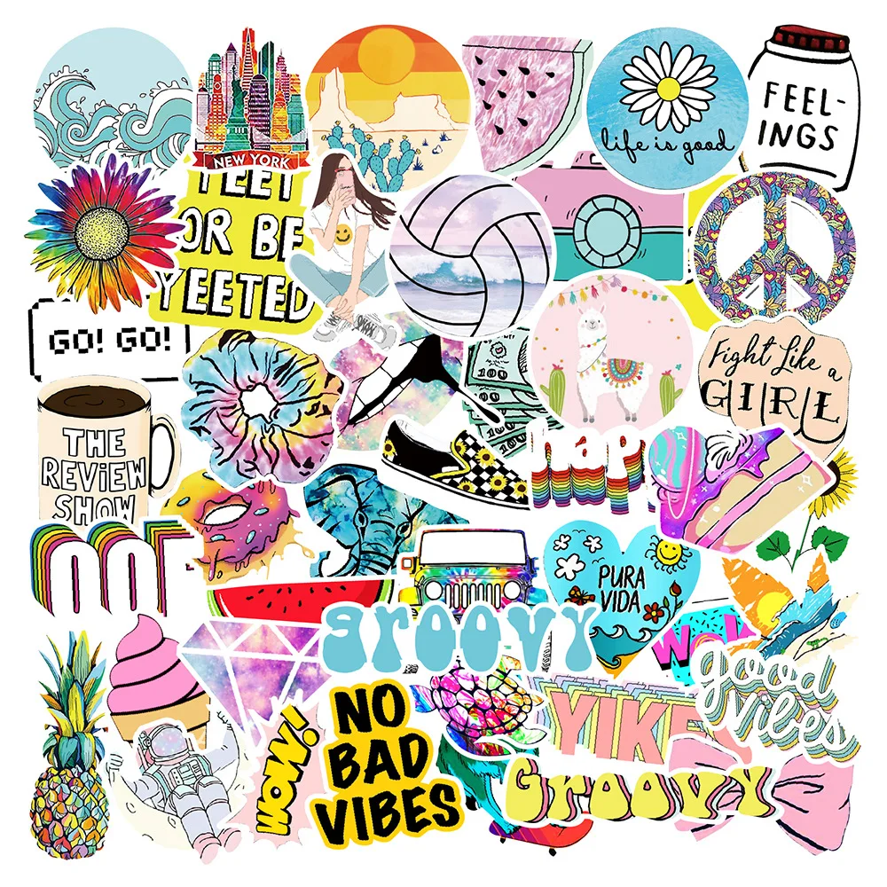 35 шт. Скрап канцелярские наклейки для студентов DIY Чемодан Граффити Ноутбук чашка