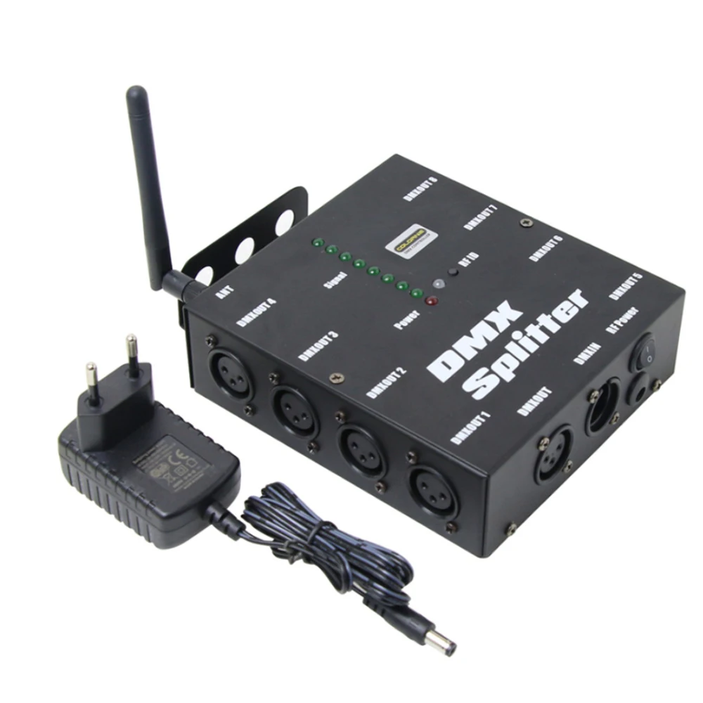 DMX512 8Channels  Wireless Splitter DMX Stage Lights Signal Amplifier Splitter Distributor For Party Disco Stage Light