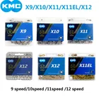 Велосипедная цепь KMC X8, X9, X10, X11, X12, велосипедная цепь, 89101112 скоростей, шатун для дорожного горного велосипеда SRAM 8, 9, 10, 11, 12 s, переключатель передач, 118L