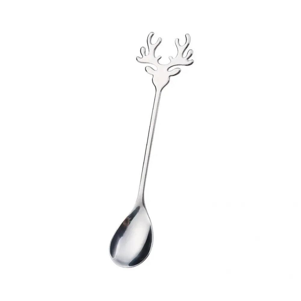 

Creative Christmas Spoon Xmas Theme Attractive Cute Cartoon Teaspoon Tablewares Tea Spoon Stirring Spoon