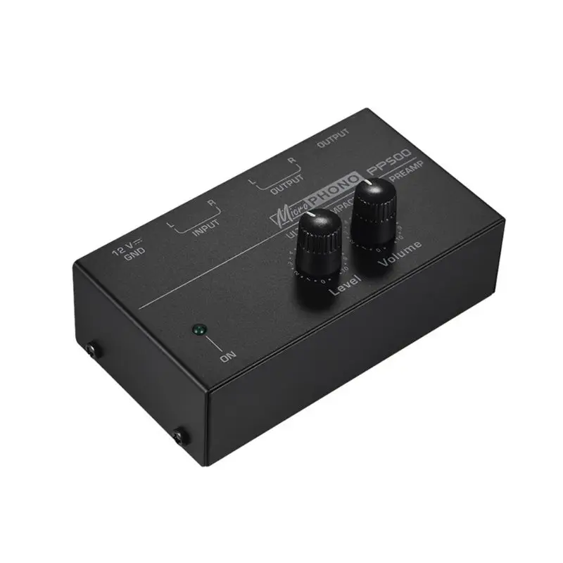 PP500 Phono Preamp усилитель с регулятором громкости RCA входной выход 1/4 &quotTRS выходной