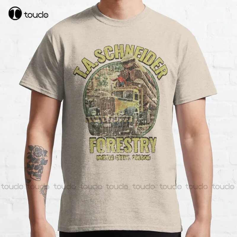 

New T.A. Schneider Forestry Classic T-Shirt White Shirts For Men s-5xl shirt printing Unisex