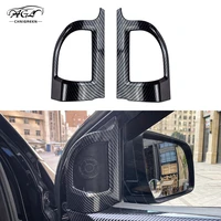 2pcs carbon fiber color car door speaker horn frame cover trim car accessories car interior decorative for ford ranger 2015 2020