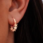 Женские серьги-кольца из нержавеющей стали под розовое золото