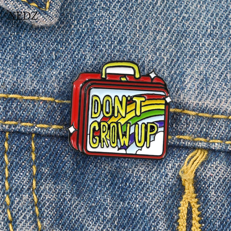 Брошь для ланч бокса XEDZ с надписью Don't GROW UP|Броши| |