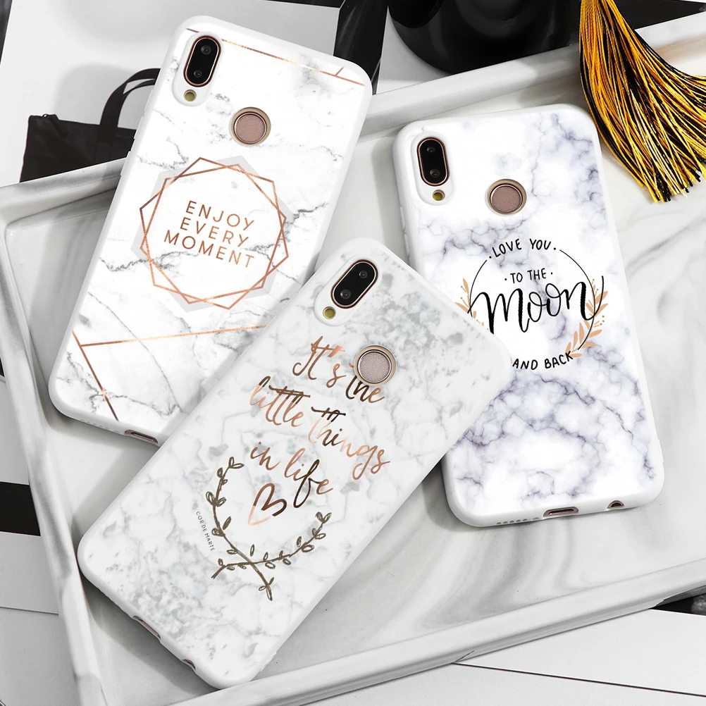Мягкие ТПУ чехлы с цветочным рисунком для Huawei P30 P20 Pro P40 P Smart 2021 Honor 9X 8A 8X 10I 10X Mate 10 20