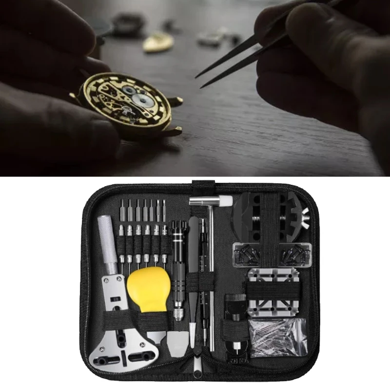 

153 Pcs Watch Repair Kit Professional Spring Bar Tool Set,Watch Battery Replacement Tool Kit,Watch Band Link Pin Tool Set