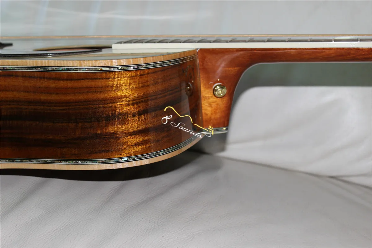 Бесплатная доставка AAAAA полностью твердая необычная гитара дредов