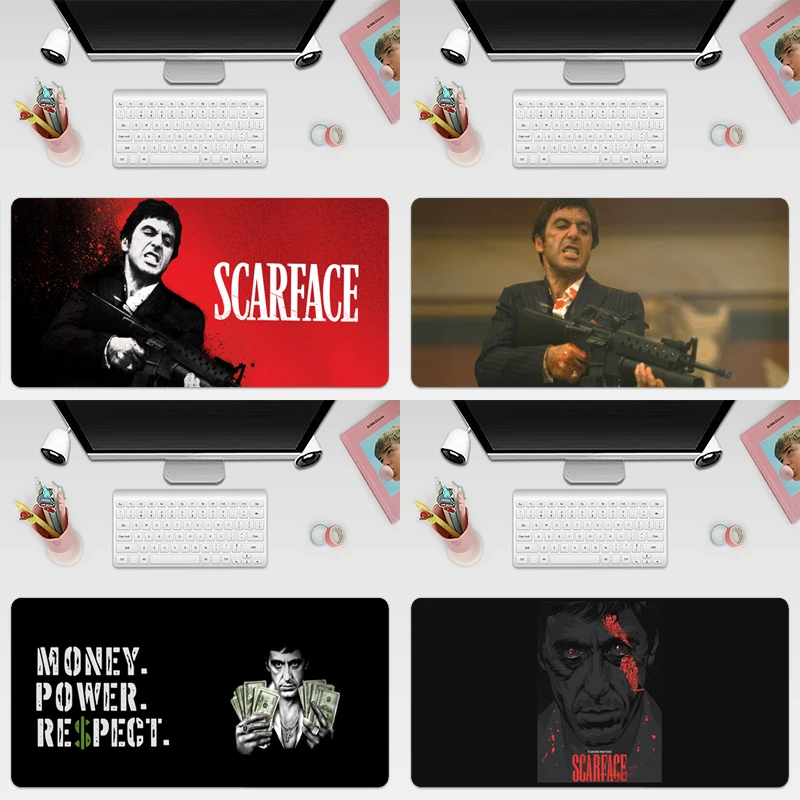 

Al Pacino Scarface Large Mouse Pad Gaming Mousepad Anti-slip Natural Rubber Locking Edge Gaming Mouse Mat