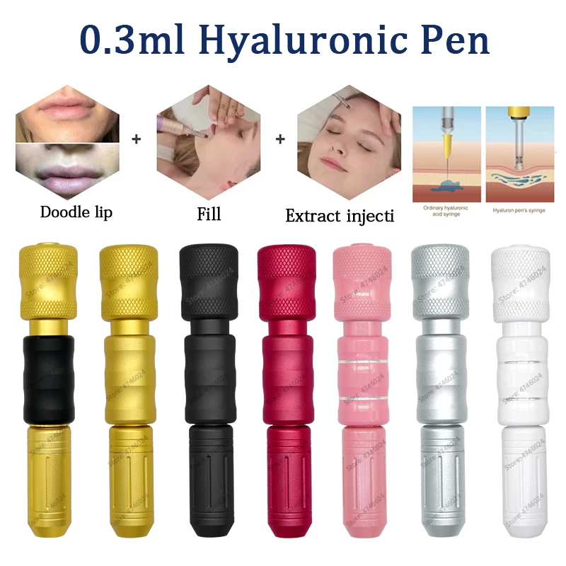 

New Design Needle Free Mesotherapy Hyaluron Pen Air Pressure Rotary Type 0.3ML Hyaluronic Acid Pen Meso Hyaluronic Injection Pen
