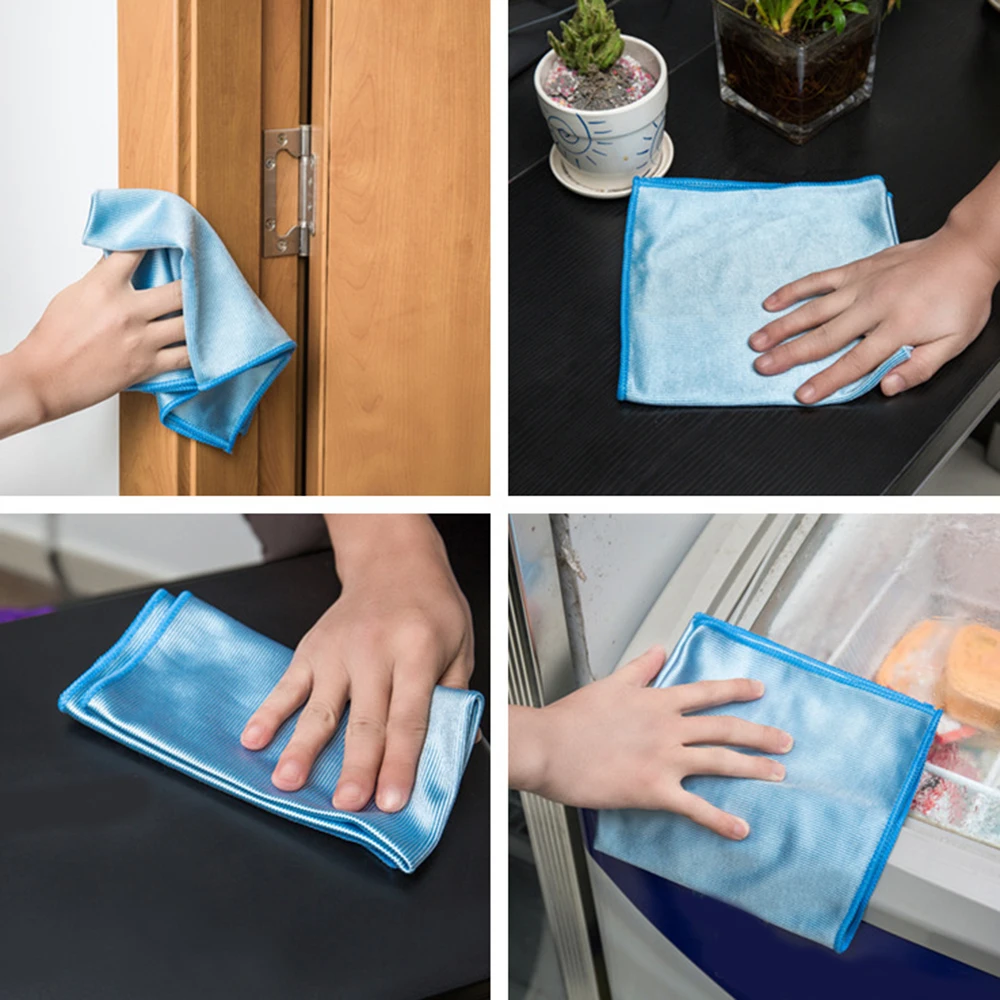 

Multi-use Microfiber Cloth Car Towel Cleaning Tools Glass Mirror Smooth Traceless Absorbent Cleaning Rags Auto Washer Dish Towel