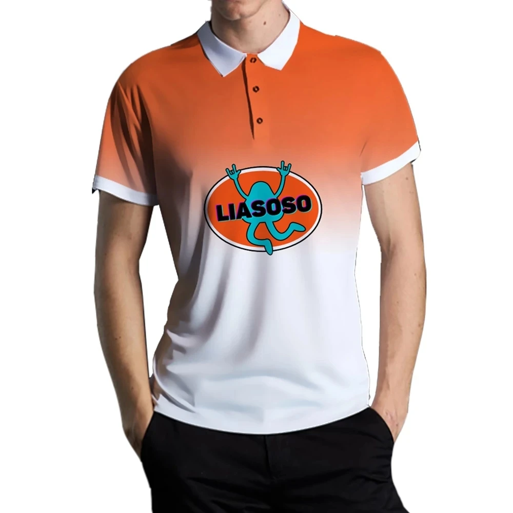 

LIASOSO Customized Summer Hot Polo Shirt Fashion Casual Men Short Sleeve Shirt DIY 3d Printed dress shirt men Drop shipping