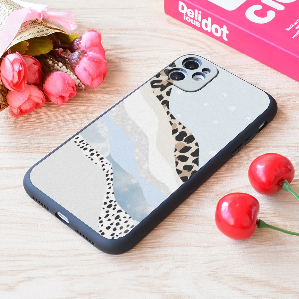 

For iPhone Retro Vsco Blue Print Print Soft Matt Apple iPhone Case