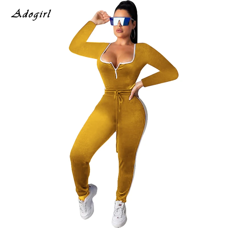 Осенне зимний бархатный боди комплект из двух предметов сексуальный комбинезон