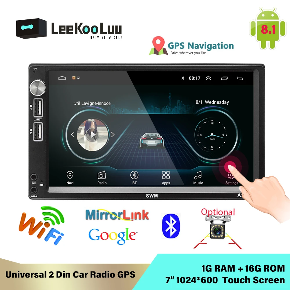 Автомагнитола LeeKooLuu 2 Din 7 дюймов HD GPS Wi Fi Bluetooth|Автомагнитолы| |
