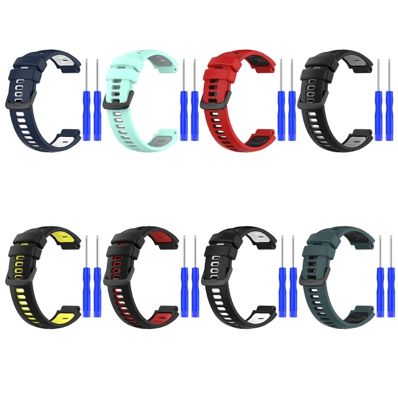 Сменный силиконовый ремешок для Forerunner 220 630 735X наручных часов двухцветный разные