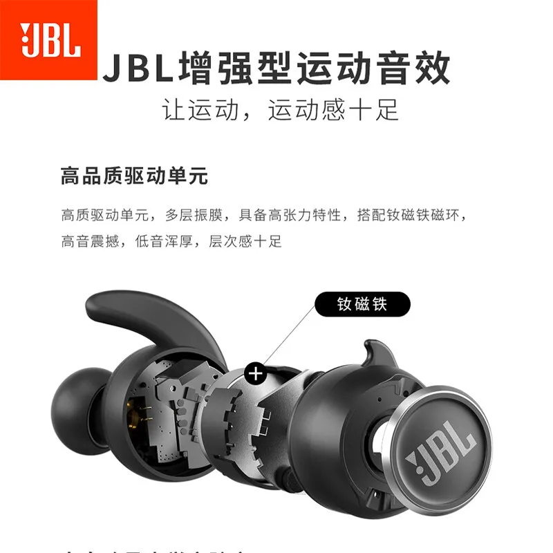 للبيع JBL تعكس Mini NC صحيح اللاسلكية الحد من الضوضاء الرياضة في الأذن سماعة رأس بخاصية البلوتوث مقاوم للماء عرق سماعة