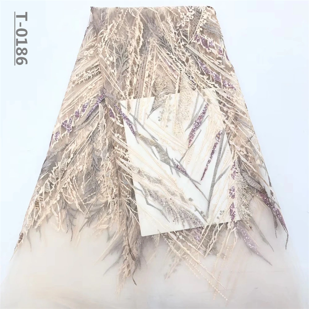 Лидер продаж 2019 французская нигерийская сетка с блестками африканский тюль