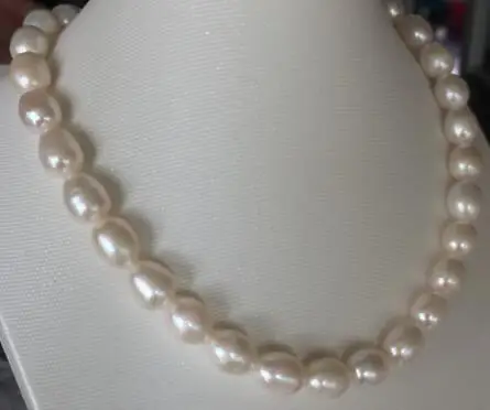 

10-11mm south sea baroque white pearl necklace 18inch