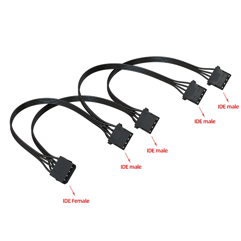 

IDE 1 Splitte to 4 IDE 4Pin Connector Extension Power Line 4 in 1 Parallel in Series For Chia Mining Server Hard Disk Array