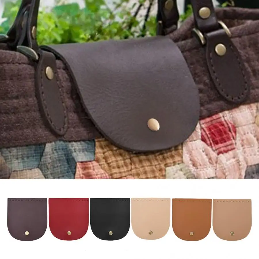12.6x13.7cm Bag Flip Cover Split Leather Magnetic Buckle DIY Hand-Made Handbag Shoulder Accessories | Дом и сад