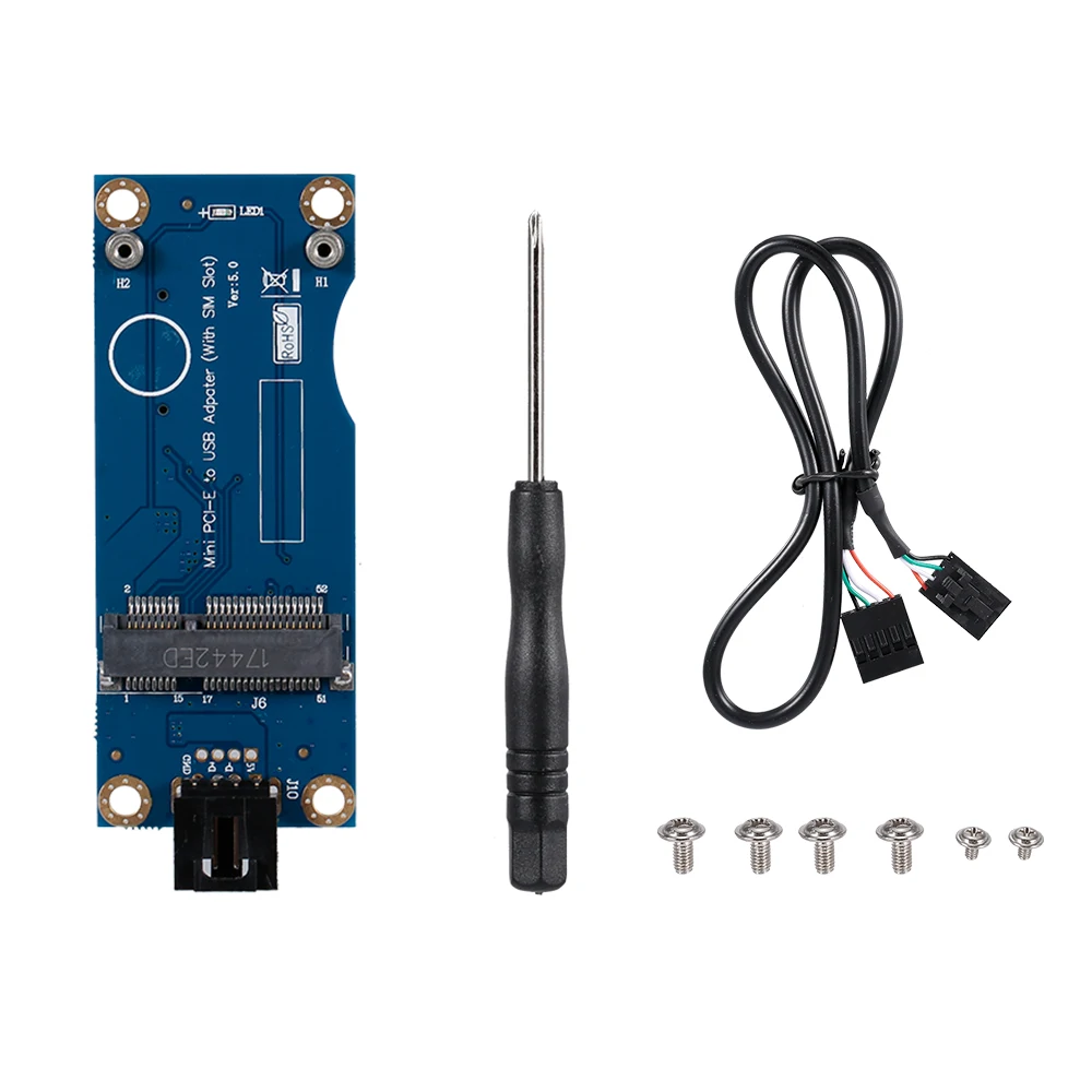Новый мини адаптер PCI E на USB с слотом для SIM карты тестовый преобразователь WWAN
