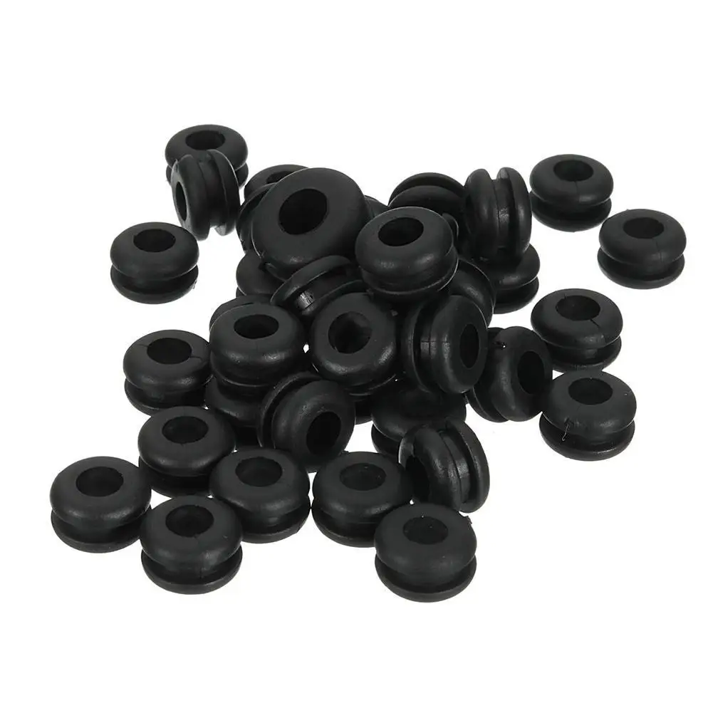 

180Pcs Black Rubber Washer Seals Grommets Assortment Set Wiring Cable Gasket Kit Power Cord Protection