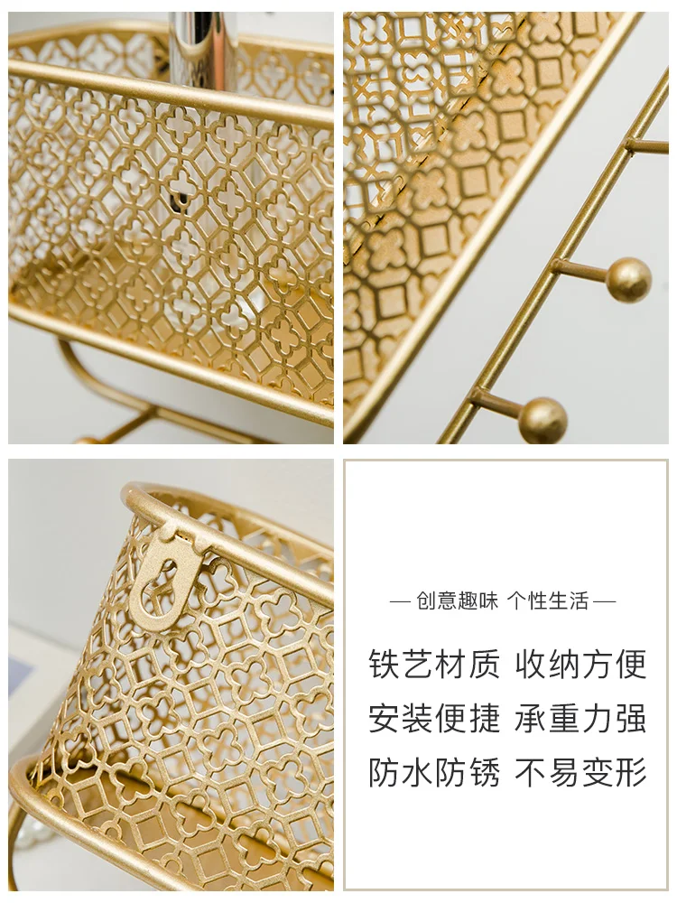 Настенная металлическая полка в скандинавском стиле с крючком | Дом и сад