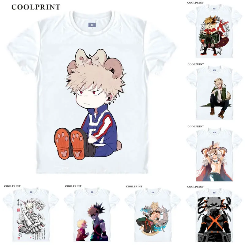 Короткая футболка с героями из японского аниме футболки любителей My косплей Bakugou