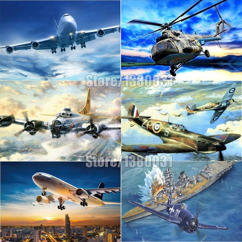Алмазная 5D картина сделай сам мультяшный самолет алмазная вышивка крестом