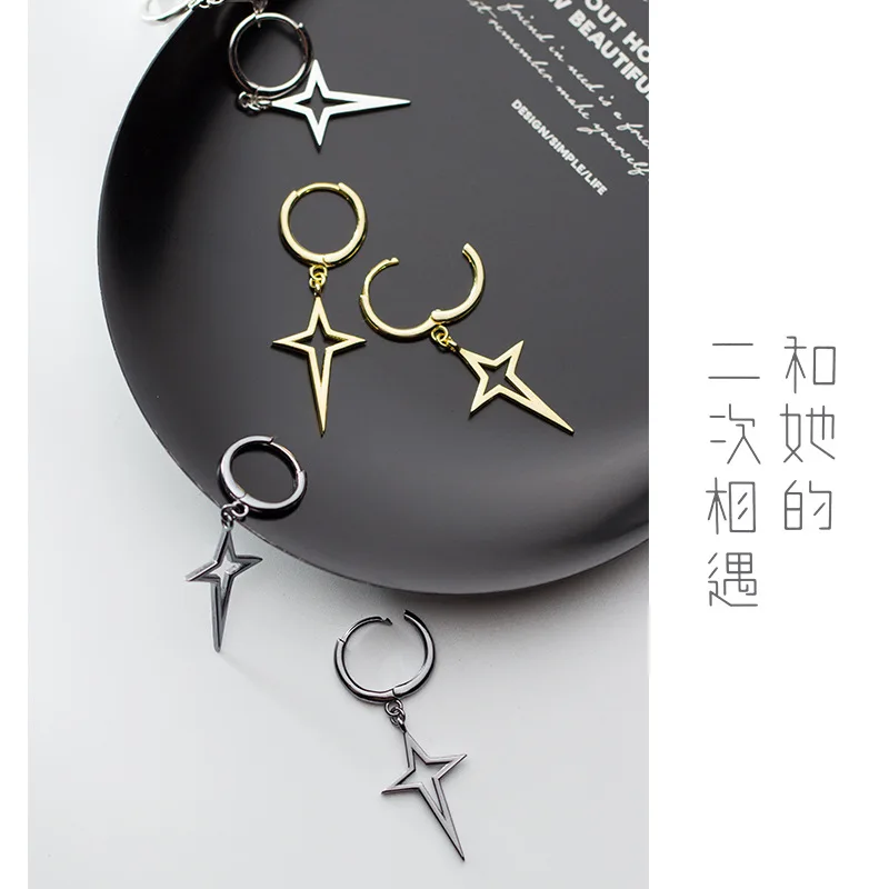 Серьги подвески из стерлингового серебра 925 пробы с геометрическим рисунком