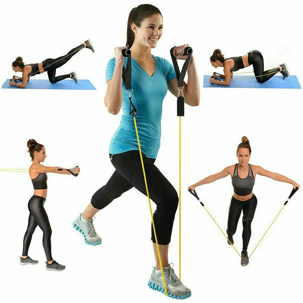 

10-30LB Elastic Resistance Bands GYM Fitness Equipment Pilates Sport Trainingx11