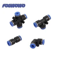 pvc quick connection 6mm slip lock connector tee straight elbow cross type misting system coupling joint pneumatic tool 5 pcs