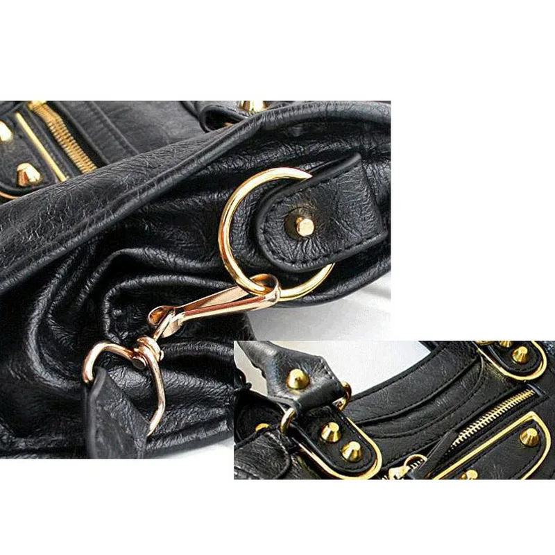 

High Designer PU Leather European Style Luxury Motorcycle Bag for Women 2021 Style Chic Tassel Handbag Bolsa Crossbody Bags