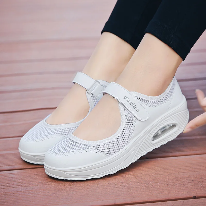 

2021 Summer Fashion Women Flat Platform Shoes Woman Breathable Mesh Casual Shoes Moccasin Zapatos Mujer Ladies Boat Shoes