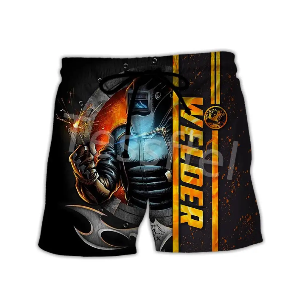 

Tessffel Professional Welder Worker 3D Printed Fashion Harajuku Newest Summer Men's Casual Shorts Short Unisex Pants Style-5