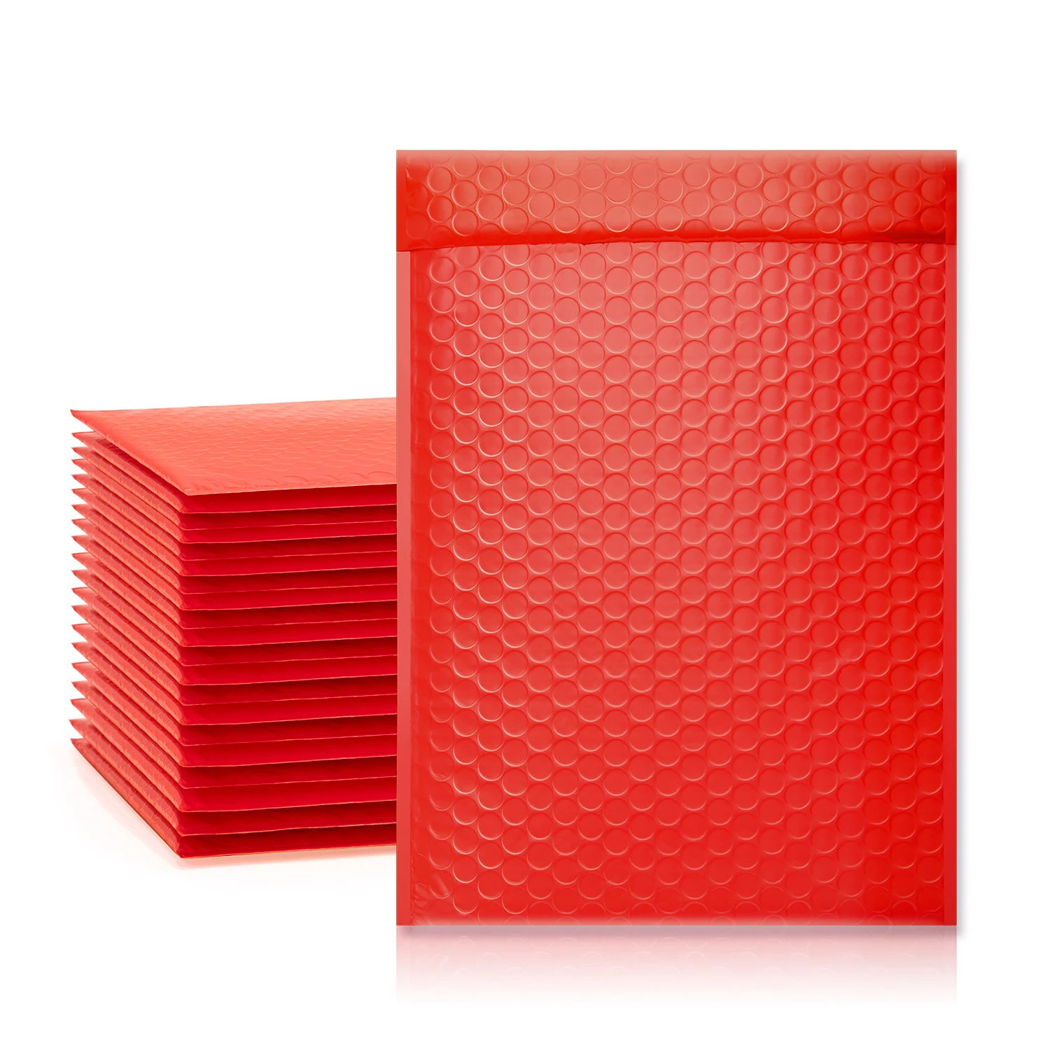 

TONESPAC 190*260mm 25pcs Bubble Mailer Shipping Padded Envelope Self Seal Wrap Waterproof Mailing Packaging Bags Red