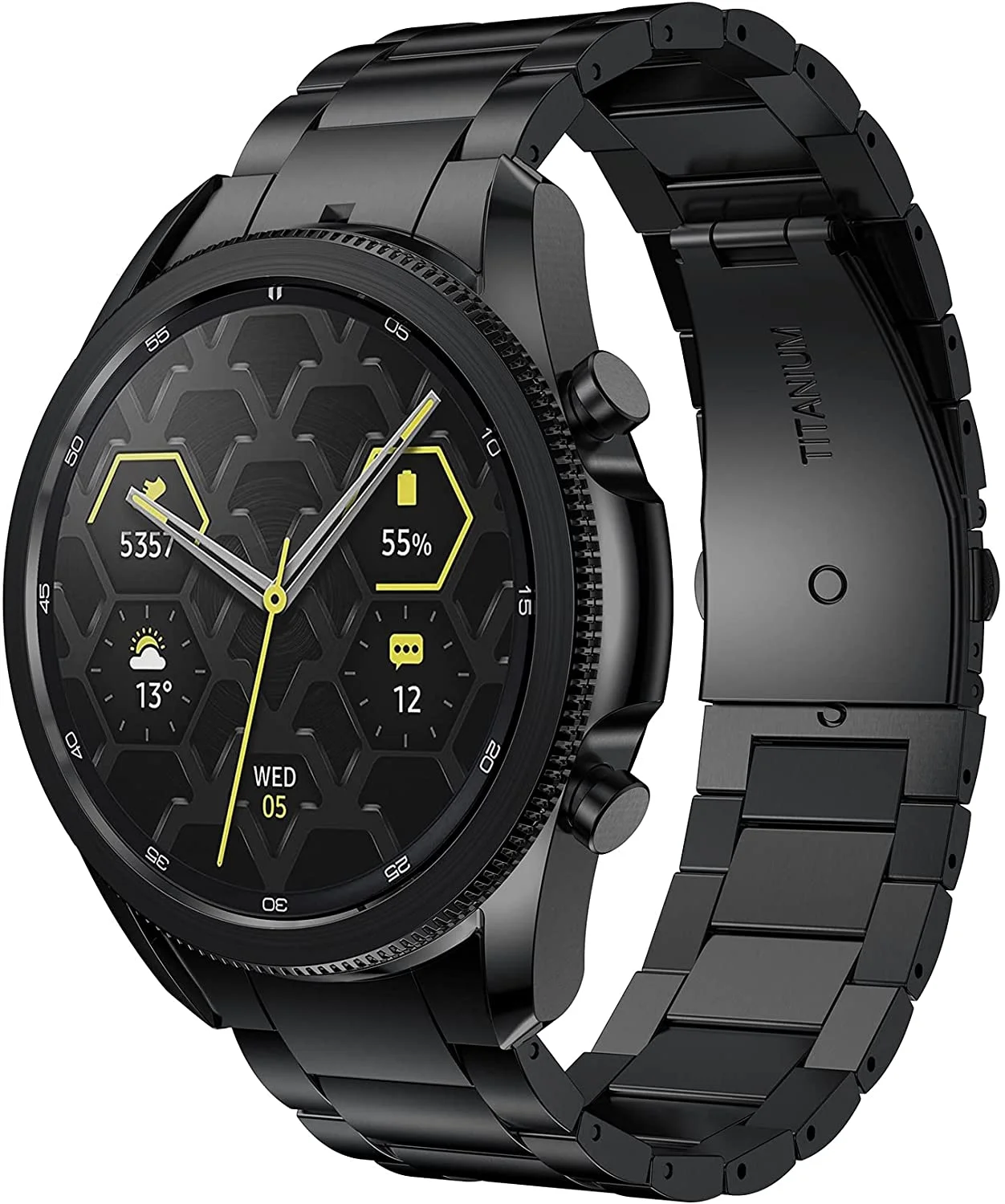 GORPIN совместимый с ремешками для Samsung Galaxy Watch 3 45 мм без зазора 22 титановый