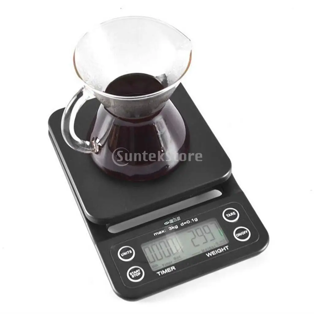 

3000g/0.1g 3kg/0.1g Pour Over Drip Coffee Food Baking Weighing Weight Scale