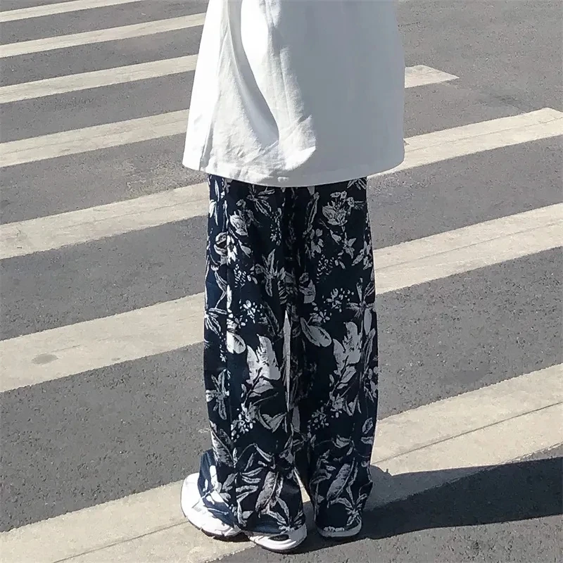 

Women's pants korean fashion harajuku Tie dye trousers punk clothes Loose wide leg pants size joggers pants streetwear apparel