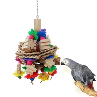 1pcs parrot chewing toy bird cage hanging wooden toys parrot bite proof grass toys pet parakeet pigeon bird supplies accessories
