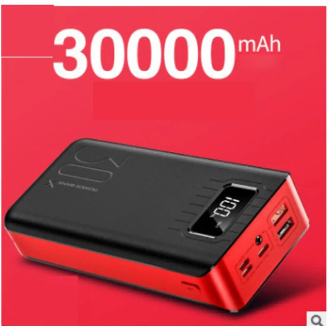 3 USB порта банк питания телефон дома Повседневная микро 30000mAh Большая емкость