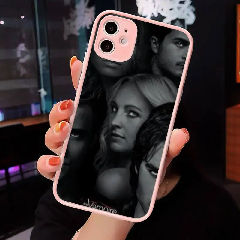 

The Vampire Diaries Fierce Phone Case Matte transparent For Pink iPhone 12 Mini 11 Pro XR XS Max 7 8 Plus X Back Cover