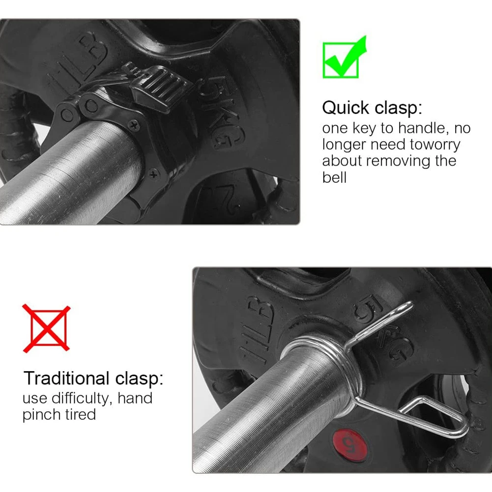 

30 28mm Spinlock Collars Barbell Collar Lock Dumbell Clips Clamp Gym Weight Lifting Bar Dumbbell Fitness Training Body Building