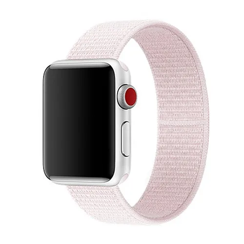 Спортивный нейлоновый ремешок для apple watch 4, apple watch 5, ремешок correa iwatch 44 мм, 40 мм, 38 мм, 42 мм, apple watch series 4, 3, 2, 1 - Цвет ремешка: pearl pink