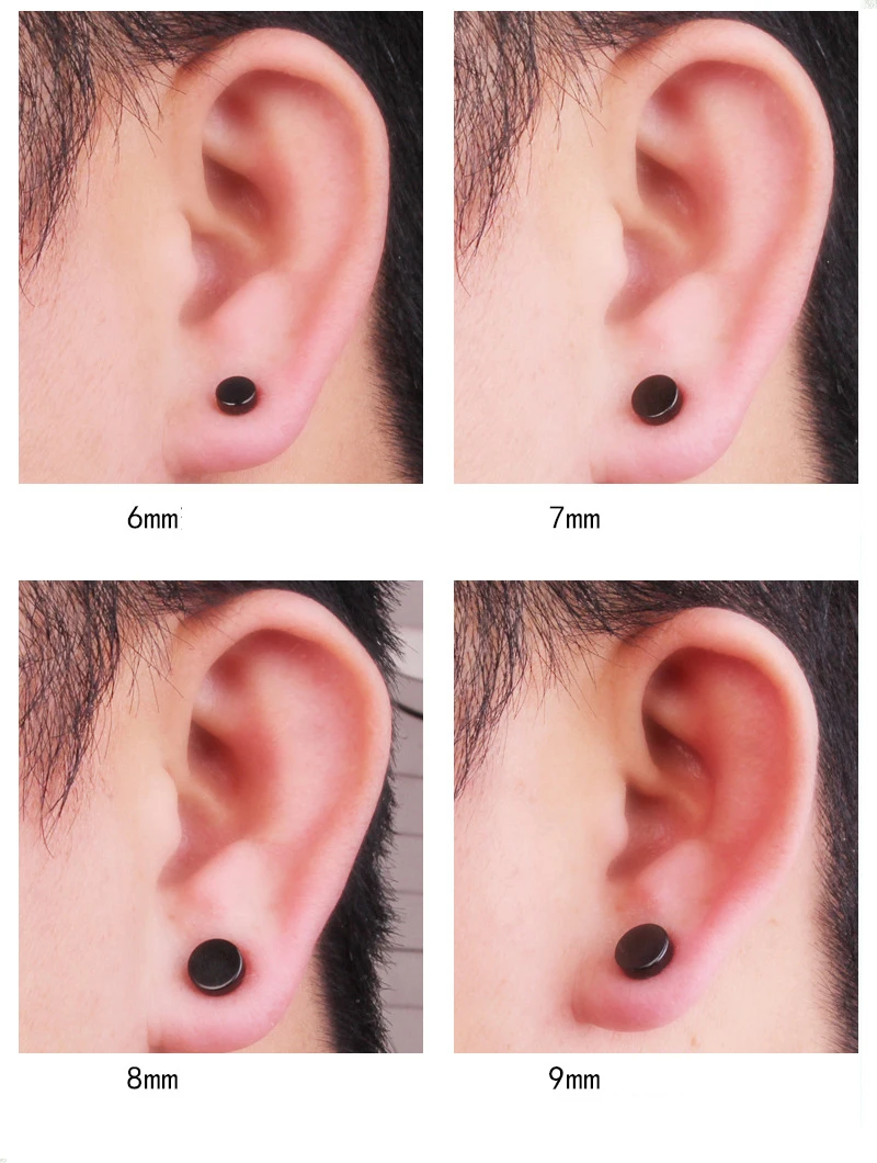 

1Piece Punk Mens Strong Magnet Magnetic Ear Stud Set Non Piercing Earring Fake Earring Gift for Boyfriend Lover Jewelry