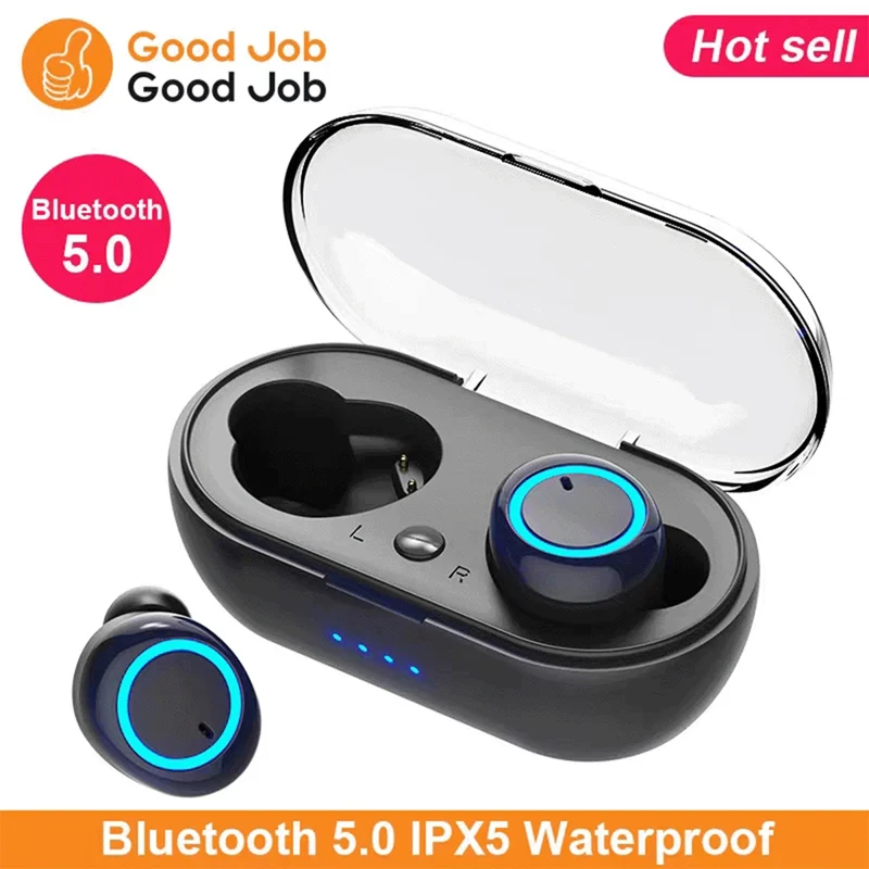 

IPX5 Waterproof Bluetooth-compatible 5.0 Fingerprint Touch Earphones Stereo Wireless Headphones Noise Cancelling Gaming Headset